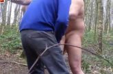 Gay cruising in het bos met sex video om het te bewijzen