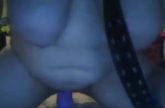 Ook deze volslanke dame heeft het sexcammen ontdekt